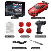 Voiture de drift RC KF20, échelle 1:64, 4 roues motrices, 2,4 G, haute vitesse, mini-voiture de course de bureau, modèle de simulation télécommandé pour enfants