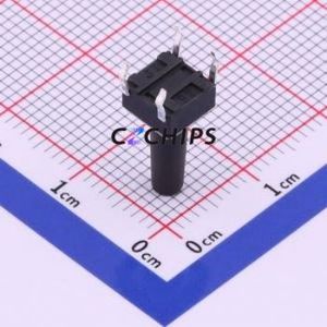 TS-1095-A165B2-D1 Tactile Switch Through hole-4P,6x6mm Switch Single Pole Single Throw Round Button 1.8N Through Hole - Product Image 2