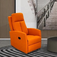 Fauteuil de salon confortable OEM/ODM, fauteuil inclinable manuel, canapé inclinable individuel, revêtement en cuir, design moderne en métal