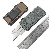 Cutter à découper sur mesure OEM SK-5 avec poignée en aluminium CNC motif crâne, vente en gros, directement de l'usine, approvisionnement en vrac