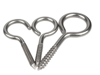Kit d'anneaux de vis autotaraudeuses en acier inoxydable blanc vis à oeil de mouton collier d'articulation crochet fer à souder matériel collier de robinet robinet robinet B