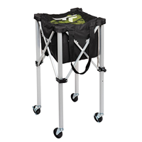 Panier à balles de tennis pliable et portable en métal de haute qualité pour entraînement familial, club et terrain, avec rotation à 360° °   Roues