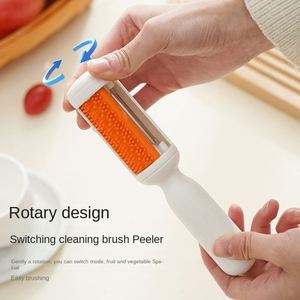 Creative Multi-Functional Manual Peeler Stainless Steel Household <b>Fruit</b> Potato <b>Vegetable</b> Scrubber PP Plastic Material - Product Image 4