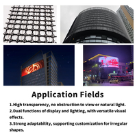 Écran LED en maille de qualité supérieure IP67 anti-UV ignifuge pour l'éclairage de façade extérieure
