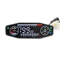Harga Pabrik Terlaris Universal 12V Motor LED Digital Instrument Speedometer Voltmeter Pengukur Level Oli