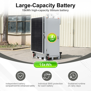 Torre de Iluminación Solar Portátil de Alta Calidad con Paneles Solares de 3*450W, 4*100W LED, Elevador Eléctrico Manual, IP65, MPPT, 6000K - Product Image 5