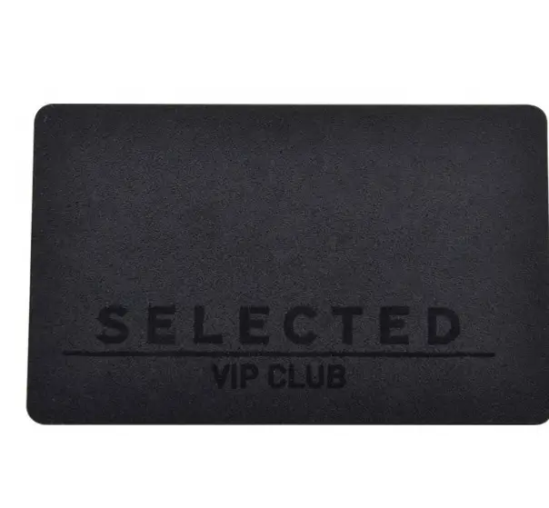 مادة PVC سوداء اسم الشركة بطاقة الخصم الرئيسية VIP مع بقعة ova