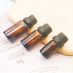 Amber Glass <b>Bottles</b> Cylinder Screw Cap Cosmetic Storage Container <b>5ml</b> 10ml 15ml 20ml 30ml - Product Image 4