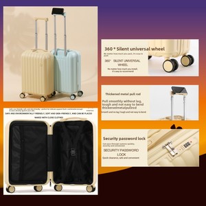 Fashion Neoprene 20-24 Inch Light Weight Carry-On <strong>Suitcase</strong> with Polyester Lining White Yellow <strong>Blue</strong> Trip - Product Image 4