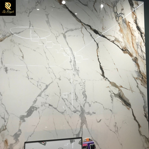 Carrelage en porcelaine effet marbre blanc Calacatta Gold 600x1200mm, carrelage de sol intérieur poli et émaillé, céramique décorative pour mur de maison - Product Image 6