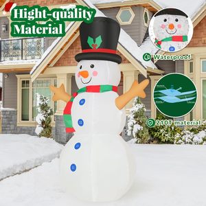 Goosh 4 ft giáng sinh inflatables <span class=keywords><strong>Snowman</strong></span> trang trí ngoài trời đèn LED được xây dựng trong Xmas sân & trong nhà vườn cỏ trang trí cho bữa tiệc - Product Image 3