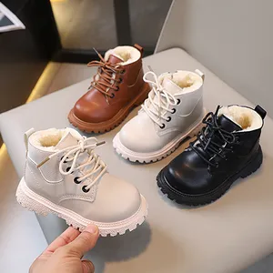 Commercio all'ingrosso stivali da bambino con Zip e Lace up per bambini Botas Femininas inverno Unisex scarpe calde Casual morbido e soffice stivaletto in pelliccia