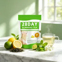 Thé aux herbes aromatisé pour maigrir en 28 jours, brûle les graisses, perte de poids, détox, ventre plat, beauté chinoise, ingrédients Moringa, graines de Cassia