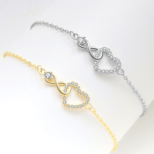 Thời Trang Mới Thời Trang Đồng Chuỗi Vòng Đeo Tay Vô Hạn Hình Trái Tim Quyến Rũ Thiết Kế Quà Tặng Đảng Phong Cách Đơn Giản Boutique Đồ Trang Sức Cho Phụ Nữ - Product Image 2