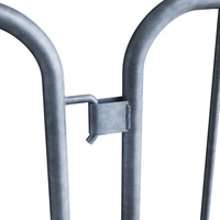 Barrière de contrôle des foules en métal portable, clôture temporaire pour la gestion des files d'attente lors d'événements, de concerts et de stades