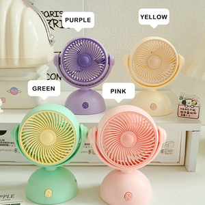 พัดลมตั้งโต๊ะแบบชาร์จไฟได้สำหรับนักเรียนทำจากพลาสติก USB รูปการ์ตูนใหม่2024 - Product Image 1