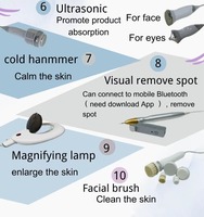 Vente chaude 16 en 1 multifonction beauté du visage Machine vide points noirs dissolvant visage vapeur dispositif haute fréquence