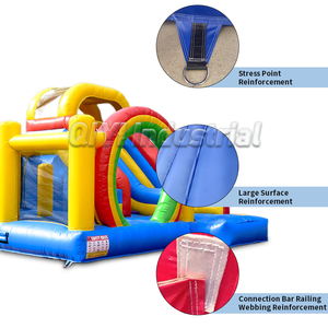 ปราสาทกระโดดเป่าลมสำหรับเด็กใช้ในเชิงพาณิชย์บ้านเด้งเป่าลมเมืองเด้ง - Product Image 1