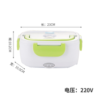 Boîte à bento électrique 110V/220V en gros, chauffante et portable pour l'extérieur, anti-fuite, 1L, avec pot intérieur en plastique et acier inoxydable 2-en-1