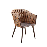 Meilleure vente, ensemble de meubles de jardin, table et chaises en corde tressée imperméable, pour la détente, salle à manger en plein air
