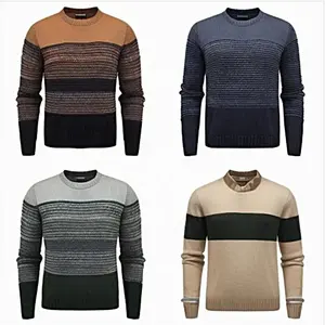 Sweater rajut pria fashion rajut katun ritsleting kasual musim dingin sweater leher tinggi Pulse hommes untuk pria