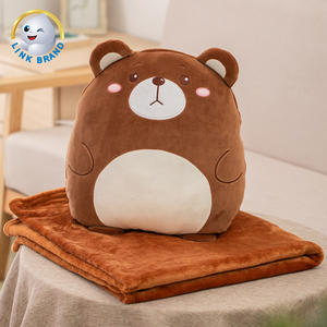 LK ยูนิคอร์นน่ากอดสิงโตวัวเสือหมีอโวคาโดยัดไส้หมอนและผ้าห่มขนแกะคอมโบผ้าห่มและหมอนเดินทาง2 in 1 - Product Image 5