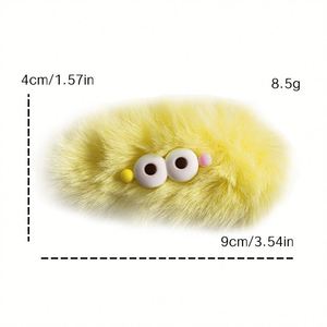 Barrettes à cheveux coréennes mignonnes en peluche en forme de <span class=keywords><strong>crabe</strong></span> pour femmes, accessoires capillaires en métal avec grandes yeux, épingles et pinces à cheveux - Product Image 2