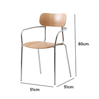 Chaises de salle à manger minimalistes de luxe léger, tabourets de salle à manger design avec dossier, tabourets rétro en fer pour café et salon de thé