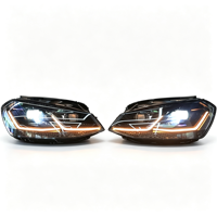 Kit de phares LED pour VW Golf 7 Mk7, mise à niveau Golf 7.5, feux de jour bleus, clignotants séquentiels, phare avant de voiture