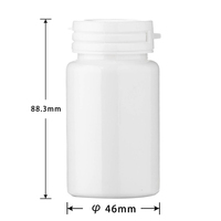 Bouteilles de pilules en plastique PET de qualité supérieure, 100 ml, blanches, durables, inodores, écologiques, pour l'emballage de capsules et de comprimés