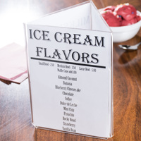 Support de menu triangulaire rotatif en acrylique