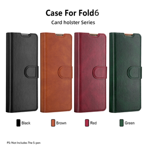 Ví Chủ Thẻ Sang Trọng Da Lật Trường Hợp Đối Với Samsung <span class=keywords><strong>Galaxy</strong></span> Z Fold6 & Gấp 5 4 3 & Gấp <span class=keywords><strong>2</strong></span> Với Bút Khe Cắm Bìa + Kính Cường Lực - Product Image 6