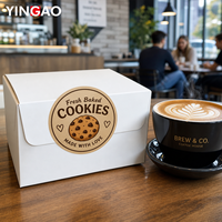Autocollant d'emballage pour biscuits faits main, autocollant adhésif en vinyle découpé sur mesure, imperméable, pour boulangerie, sachet de biscuits, boîte, pot, scellage
