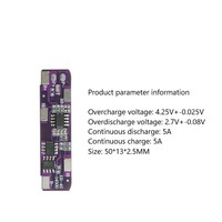 Système de gestion de batterie (BMS) pour lampadaires solaires, pack de batteries 4S 14,8V 5A, carte de protection de batterie 14500 avec NTC pour pulvérisateur