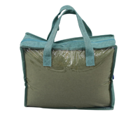 Sac à fermeture éclair en tissu de lin de lin pour paquet ensemble de couette pour bébé/ensemble de couverture lestée/ensemble de couette en duvet avec poignée