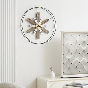 Nordic Minimalist Wall <b>Clock</b> Round <b>Battery</b> Powered Jumping Seconds Movement Living Room Decor - Product Image 4