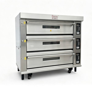 Nouveau four commercial à tubes chauffants électriques à 3 niveaux et 9 plateaux, contrôle numérique, haute efficacité, équipement de cuisson pour <span class=keywords><strong>boulangerie</strong></span> - Product Image 1