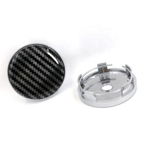 Universel ABS Noir Goutte À Goutte En Caoutchouc En Fiber De Carbone 60MM Enjoliveur De Roue De Voiture Center Cap Jante Pneu Cache-Poussière - Product Image 2