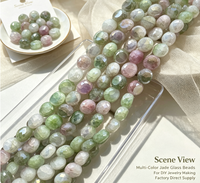 Vente directe usine – Perles de verre plates en jade coloré de 8 mm, facettées, rondelles, intercalaires, pour la fabrication de bijoux bohèmes, bracelets et colliers