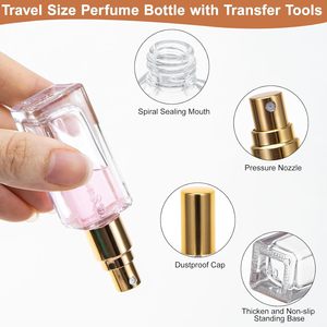 Heavy Duty Square 5ml 8ml <b>10ml</b> Screen Printed Screw Closure Glass Perfume <b>Bottle</b> with Parfum Atomiser Fragrance Dispenser - Product Image 3