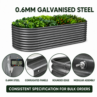 Kit de Jardinière Modulaire Surélevée en Acier Galvanisé Ondulé pour Légumes, Fabrication OEM, Vente en Gros, Usine Australie