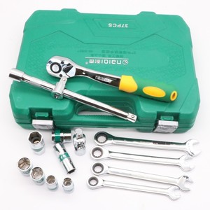 Nike <b>Socket</b> Wrench <b>Ratchet</b> 37-Piece Set 1/2 In Drive Hex Chrome Vanadium Steel Auto Repair Tool Kit - Product Image 3