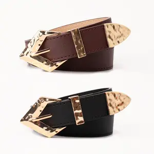 New Millennium Spice Girl gold three-piece belt women's fashion personality all matching women's belt dress decoration belt