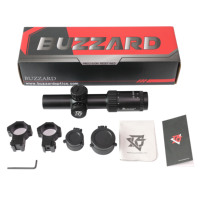 Optique tactique BUZZARD TR 1.5-5X24 IR, lunette de visée SFP, tube de 30 mm, éclairage rouge et vert, étanche, lunette de chasse, support OEM ODM