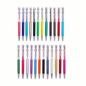 Promotional Bling Metal Cute Crystal Diamond Rhinestone Custom Logo <b>Pen</b> Diamond Retractable Erasable Ballpoint Black Ink 1.0mm - Product Image 2