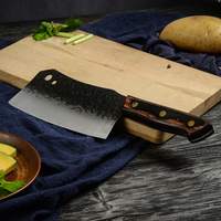 Couteau de boucher Xingye, lame en acier inoxydable, manche en bois Pakka, lame pleine, 7 pouces, pour couper la viande, les légumes, le poisson