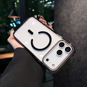 Không Dây Sạc Từ Trong Suốt TPU + Acrylic Chống Sốc Trường Hợp Đối Với Cho S17 Pro Max S17 Không Khí S17 S16 Điện Thoại Di Động - Product Image 3