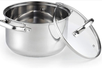 Ensemble de Batterie de Cuisine de Luxe en Acier Inoxydable de Bonne Qualité, 8 Pièces, avec Appareils de Cuisine Intelligents