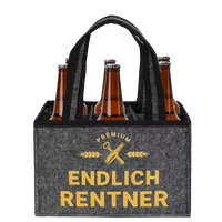 Articles promotionnels : Sac de transport pour 6 bouteilles de vin en feutre, sac à main de transport pour vin rouge, séparateur de bouteilles, style tendance, motif personnalisé, vente en gros
