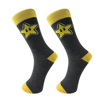 Personnalisé Drôle Mario Champignon Hommes Chaussettes En Coton Pas Cher Équipage Charte Robe Casual Fantaisie Chaussettes Pour Hommes